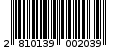 Γραμμωτός κωδικός 2810139002039