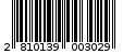 Γραμμωτός κωδικός 2810139003029