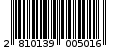 Γραμμωτός κωδικός 2810139005016
