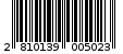 Γραμμωτός κωδικός 2810139005023