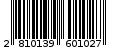 Γραμμωτός κωδικός 2810139601027