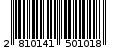 Γραμμωτός κωδικός 2810141501018