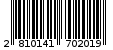 Γραμμωτός κωδικός 2810141702019
