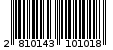 Γραμμωτός κωδικός 2810143101018