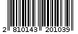 Γραμμωτός κωδικός 2810143201039
