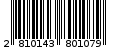 Γραμμωτός κωδικός 2810143801079
