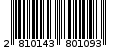 Γραμμωτός κωδικός 2810143801093
