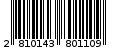 Γραμμωτός κωδικός 2810143801109