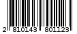 Γραμμωτός κωδικός 2810143801123