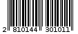 Γραμμωτός κωδικός 2810144301011