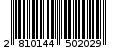 Γραμμωτός κωδικός 2810144502029