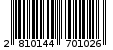 Γραμμωτός κωδικός 2810144701026