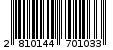 Γραμμωτός κωδικός 2810144701033