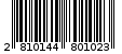 Γραμμωτός κωδικός 2810144801023
