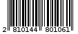 Γραμμωτός κωδικός 2810144801061