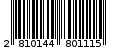 Γραμμωτός κωδικός 2810144801115