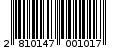 Γραμμωτός κωδικός 2810147001017
