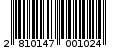 Γραμμωτός κωδικός 2810147001024