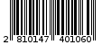 Γραμμωτός κωδικός 2810147401060