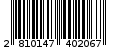 Γραμμωτός κωδικός 2810147402067