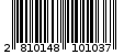 Γραμμωτός κωδικός 2810148101037