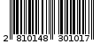 Γραμμωτός κωδικός 2810148301017