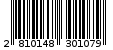 Γραμμωτός κωδικός 2810148301079