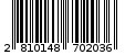 Γραμμωτός κωδικός 2810148702036