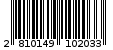 Γραμμωτός κωδικός 2810149102033