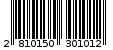 Γραμμωτός κωδικός 2810150301012