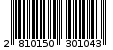 Γραμμωτός κωδικός 2810150301043