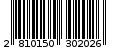 Γραμμωτός κωδικός 2810150302026