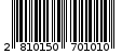 Γραμμωτός κωδικός 2810150701010
