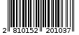 Γραμμωτός κωδικός 2810152201037