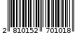 Γραμμωτός κωδικός 2810152701018