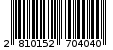 Γραμμωτός κωδικός 2810152704040