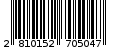 Γραμμωτός κωδικός 2810152705047