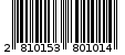 Γραμμωτός κωδικός 2810153801014