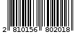 Γραμμωτός κωδικός 2810156802018