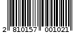 Γραμμωτός κωδικός 2810157001021