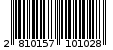 Γραμμωτός κωδικός 2810157101028