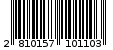 Γραμμωτός κωδικός 2810157101103
