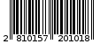 Γραμμωτός κωδικός 2810157201018