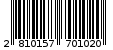 Γραμμωτός κωδικός 2810157701020