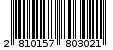 Γραμμωτός κωδικός 2810157803021