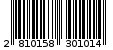 Γραμμωτός κωδικός 2810158301014