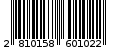 Γραμμωτός κωδικός 2810158601022