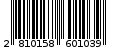 Γραμμωτός κωδικός 2810158601039