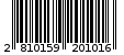 Γραμμωτός κωδικός 2810159201016