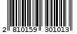 Γραμμωτός κωδικός 2810159301013